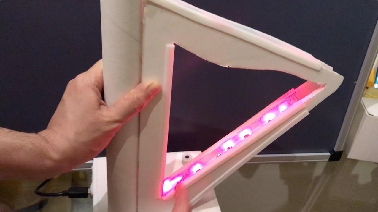 Detalhe dos LDRs na parte inferior