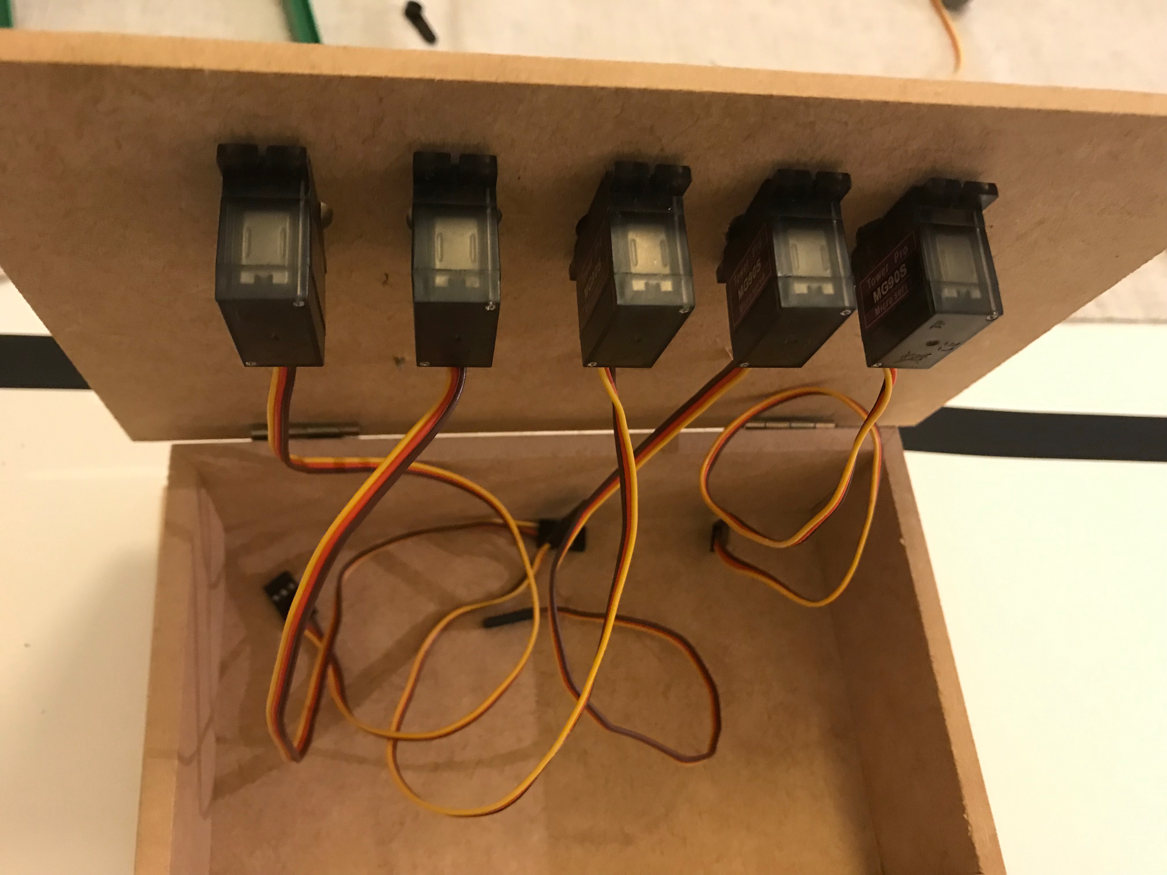 Servo motores da mão robótica