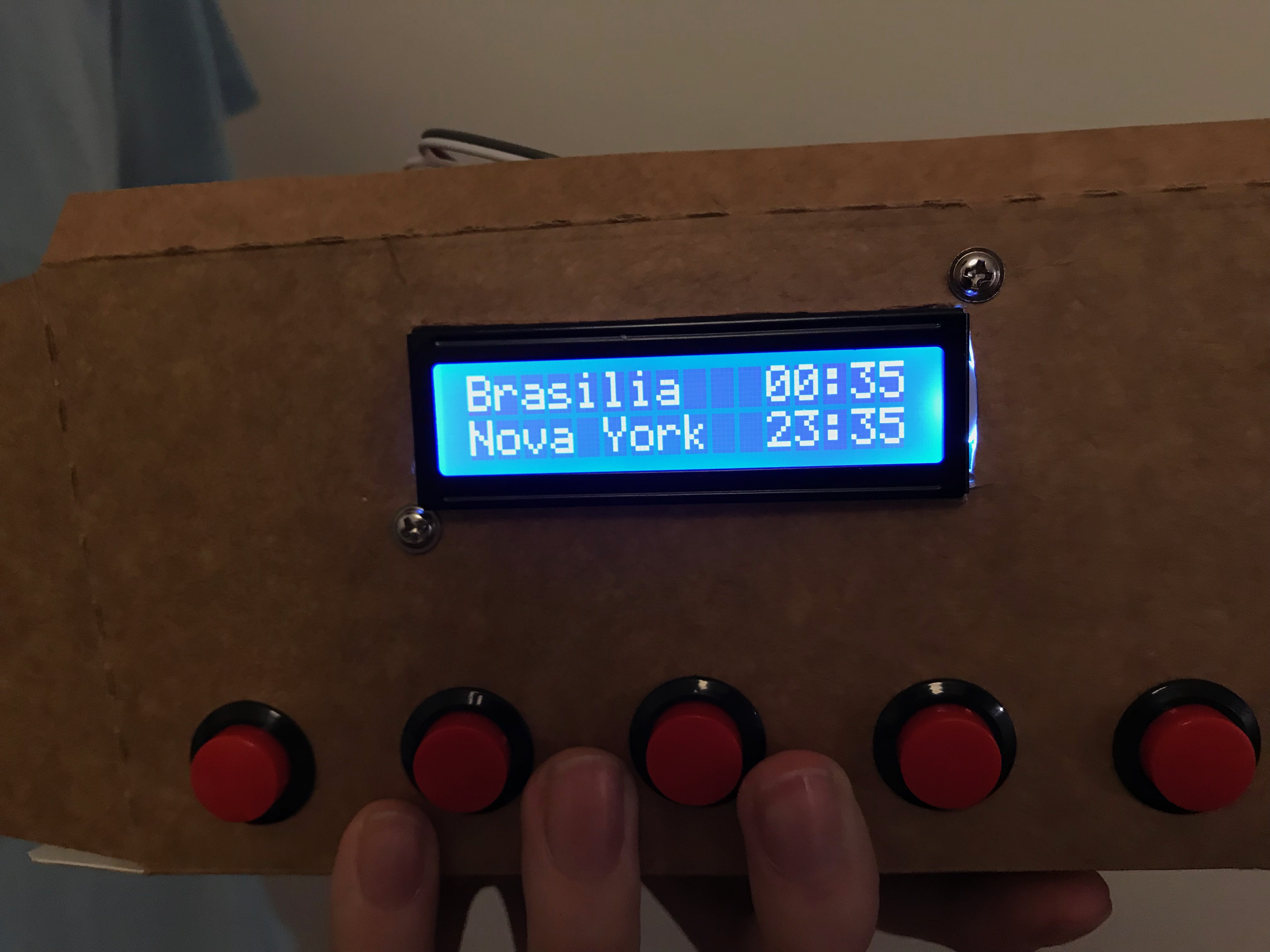 Teste com os fuso-horários