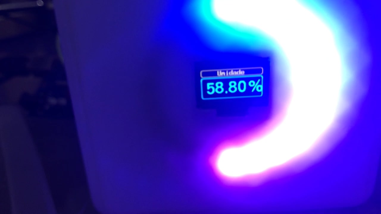 Relógio mostrando a umidade