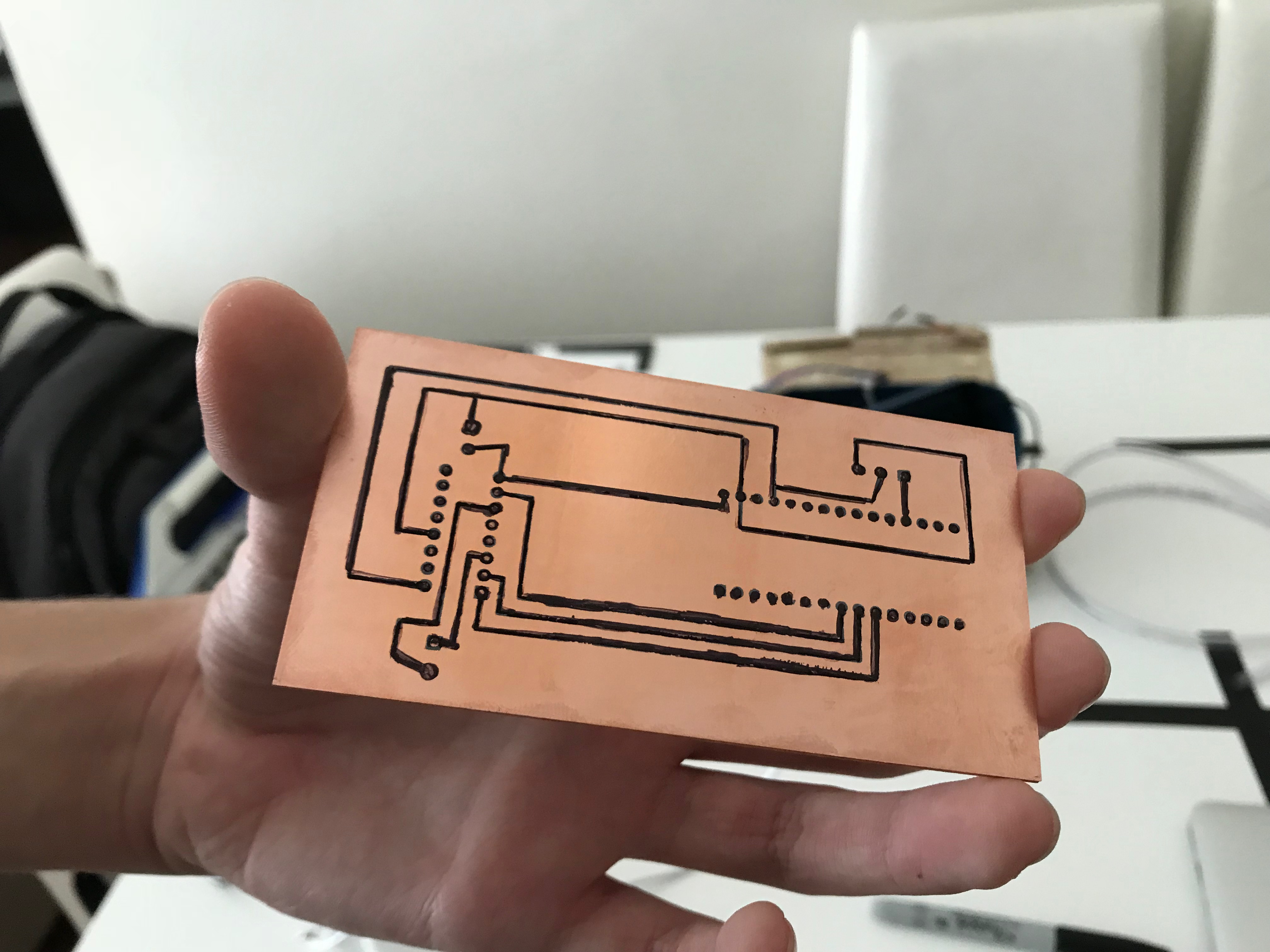 Placa de circuito desenhada