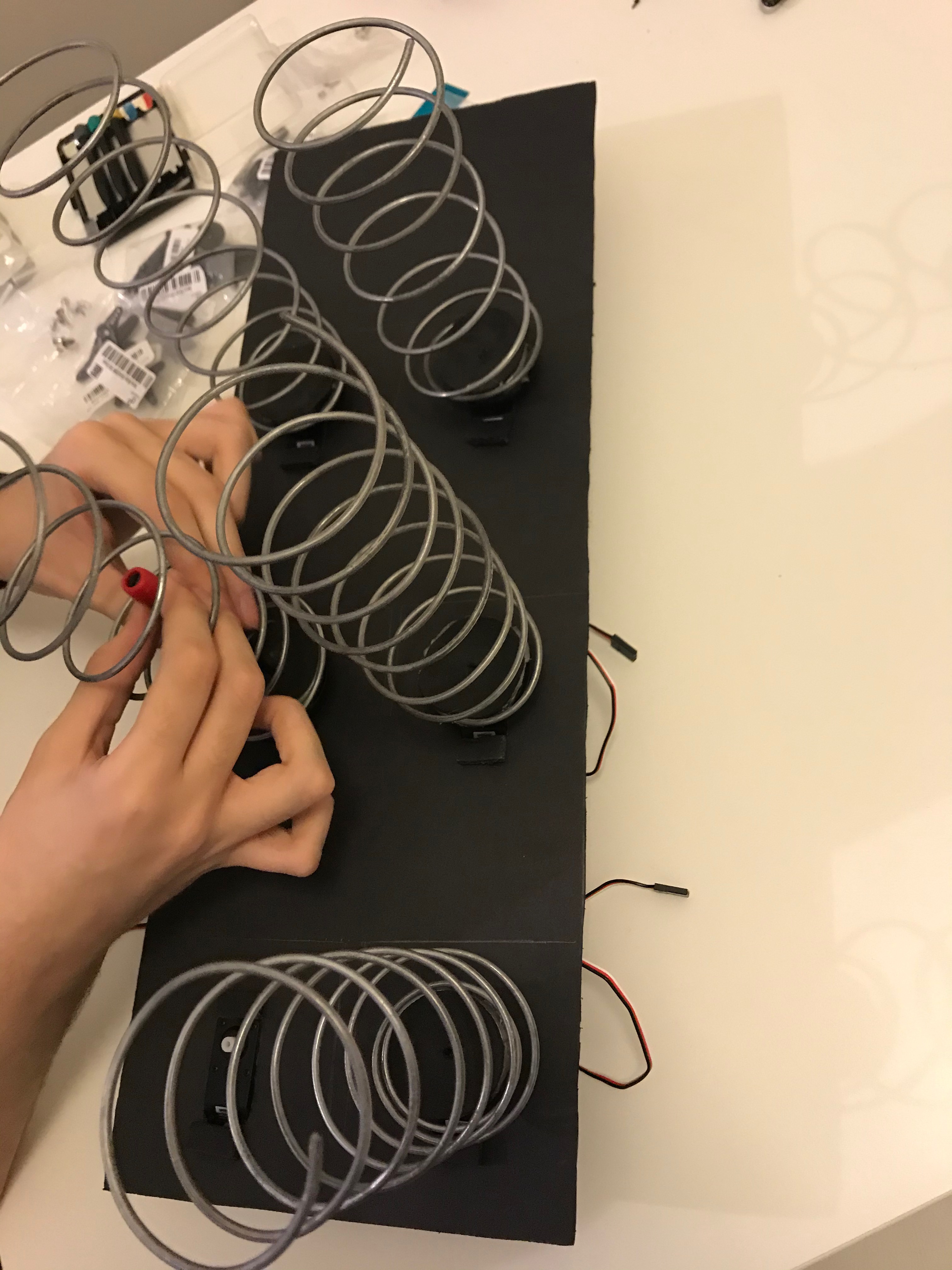 Montagem das molas e dos motores